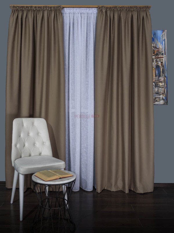 Draperie uni bej 2