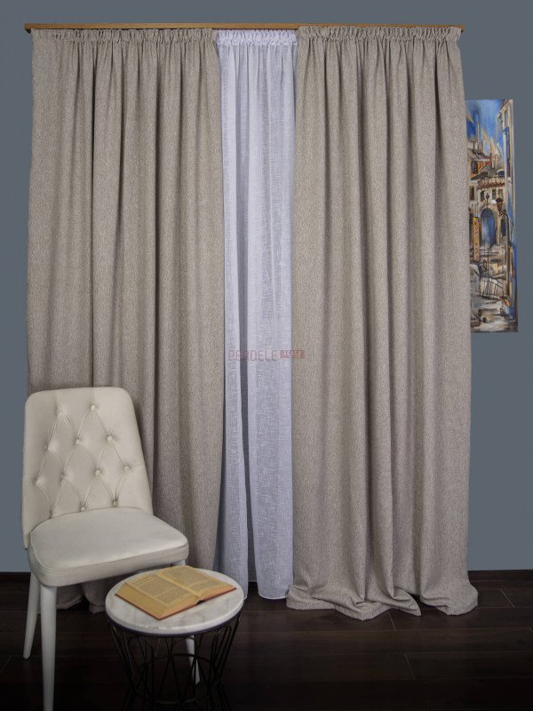 Draperie uni bej