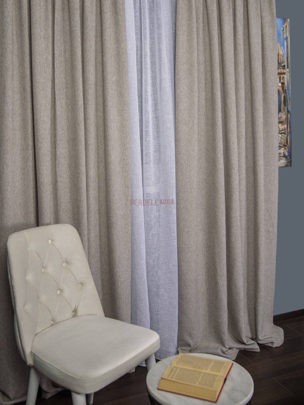 Draperie uni bej