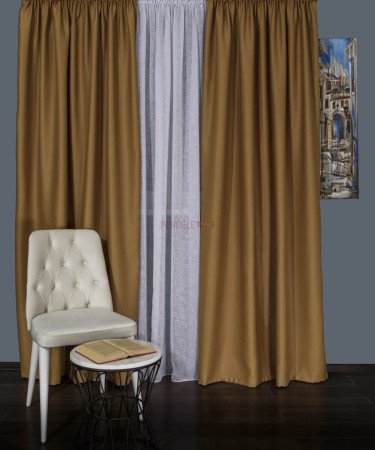 Draperie uni galben mustar