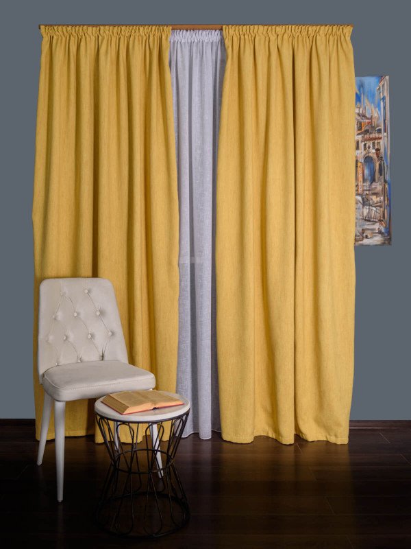 Draperie uni galben