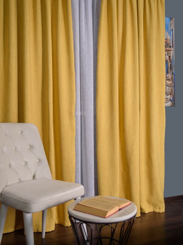 Draperie uni galben