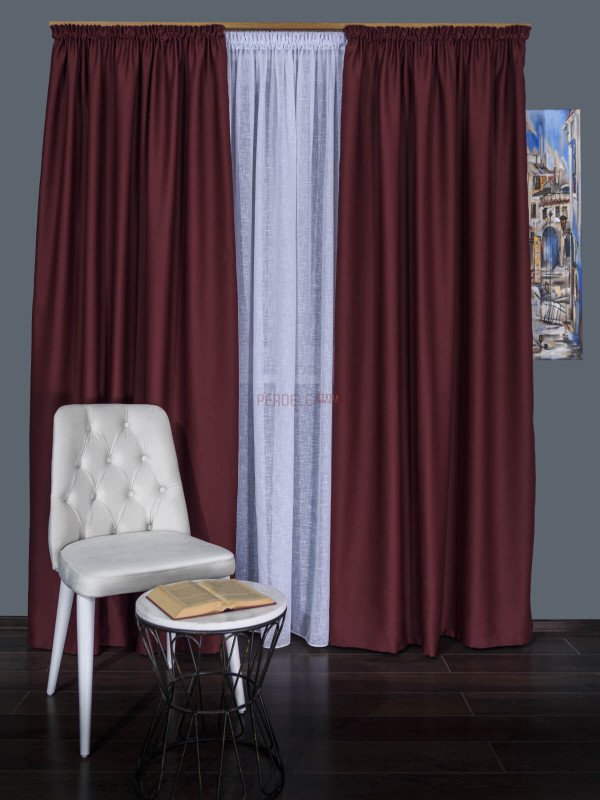 Draperie uni grena