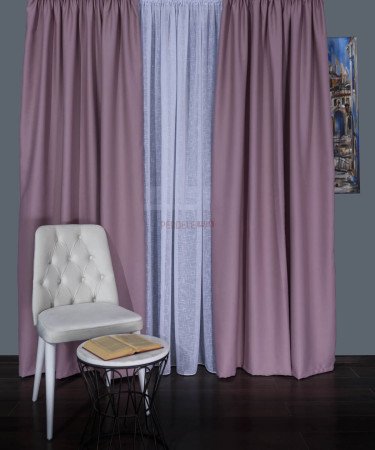 Draperie uni roz