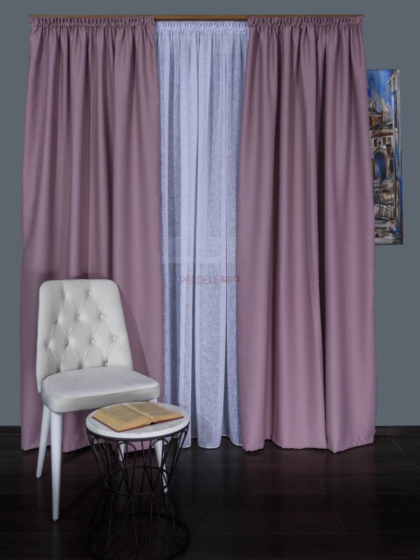 Draperie uni roz