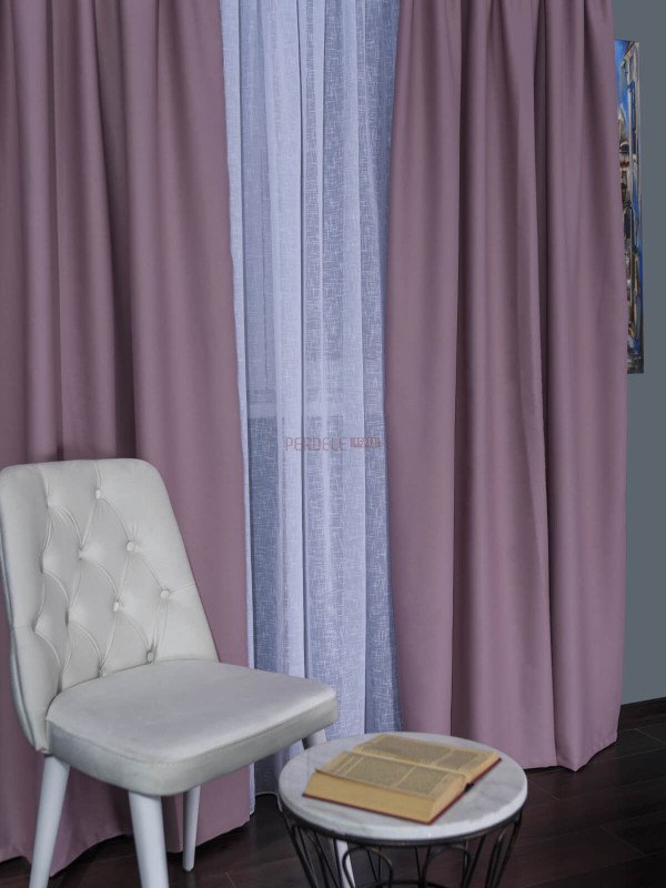 Draperie uni roz