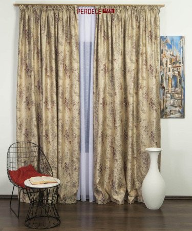 Draperii stofa crem,auriu,grena Draperii stofa crem,auriu,grena