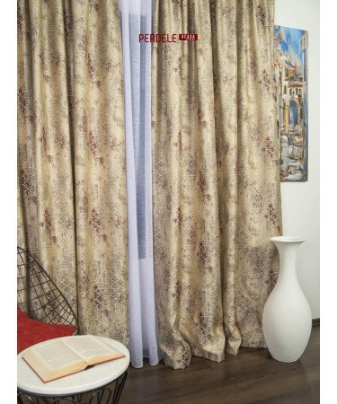 Draperii stofa crem,auriu,grena Draperii stofa crem,auriu,grena