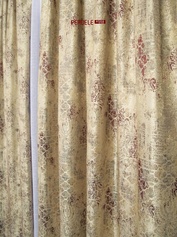 Draperii stofa crem,auriu,grena