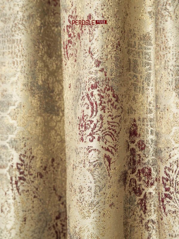 Draperii stofa crem,auriu,grena