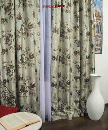 Draperii stofa crem,maro,bleu Draperii stofa crem,maro,bleu