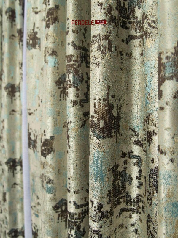 Draperii stofa crem,maro,bleu