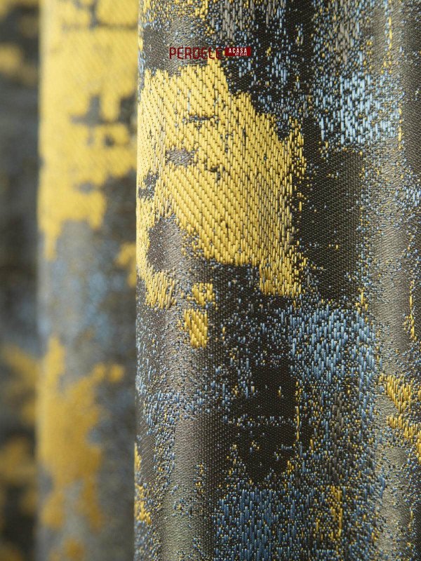 Draperii stofa gri,bleu,galben