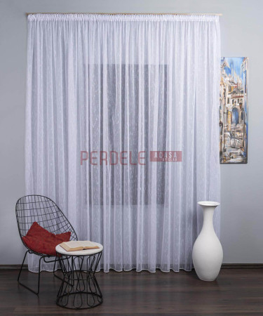 Perdea borangic alb