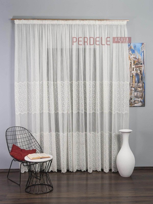 Perdea borangic ivoire