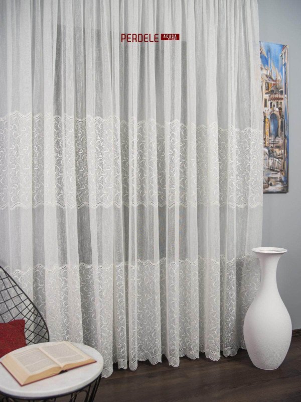 Perdea borangic ivoire