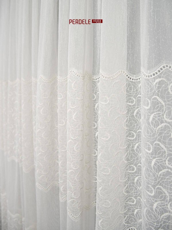 Perdea borangic ivoire