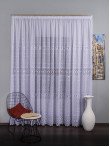 Perdea broderie tip dantela alb