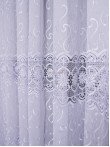 Perdea broderie tip dantela alb