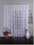 Perdea broderie tip dantela alb