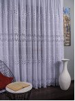 Perdea broderie tip dantela alb