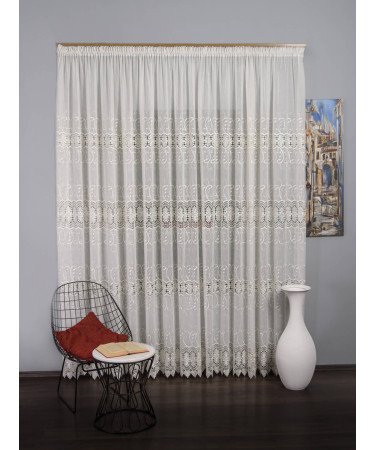 Perdea broderie tip dantela ivoire Perdea broderie tip dantela ivoire
