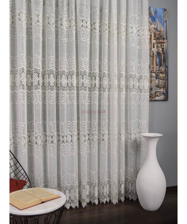 Perdea broderie tip dantela ivoire Perdea broderie tip dantela ivoire