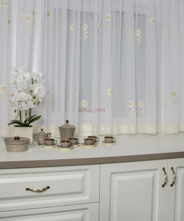 Perdea bucatarie crem/bej Perdea bucatarie crem/bej
