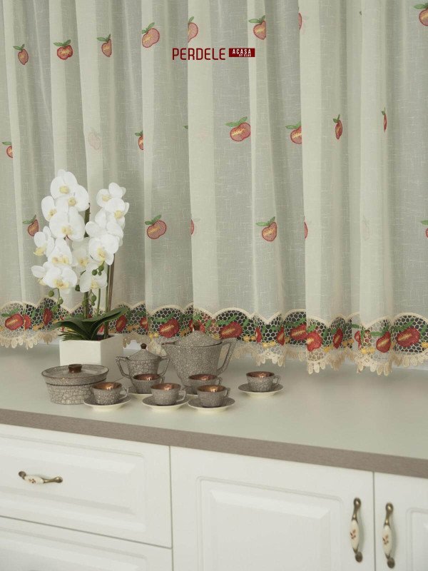 Perdea bucatarie fructe