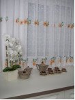 Perdea bucatarie, scurta model floarea soarelui