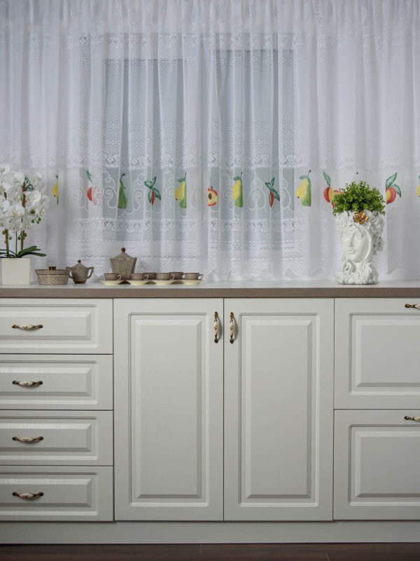 Perdea bucatarie, scurta model fructe Perdea bucatarie, scurta model fructe