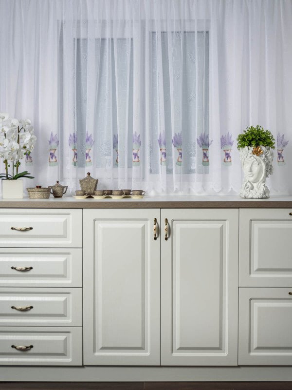 Perdea bucatarie model lavanda