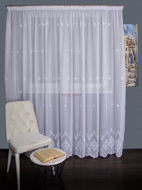 Perdea cristal alb