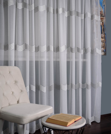 Perdea cristal alb/gri Perdea cristal alb/gri