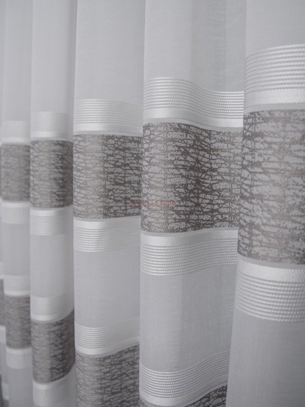 Perdea cristal benzi satinate gri Perdea cristal benzi satinate gri