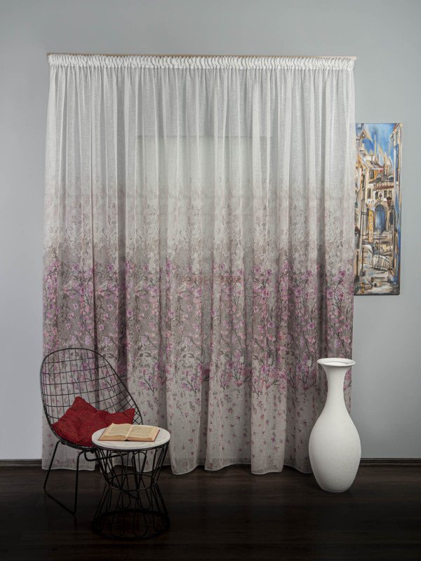 Perdea flori multicolore