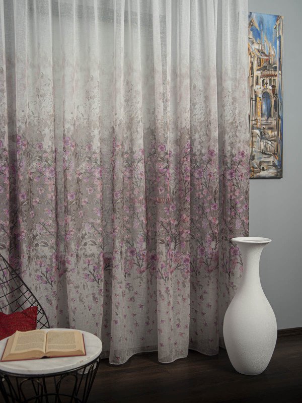 Perdea flori multicolore