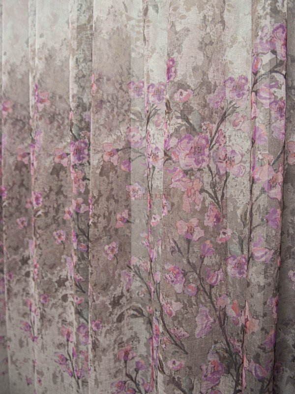 Perdea flori multicolore