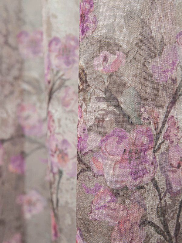 Perdea flori multicolore