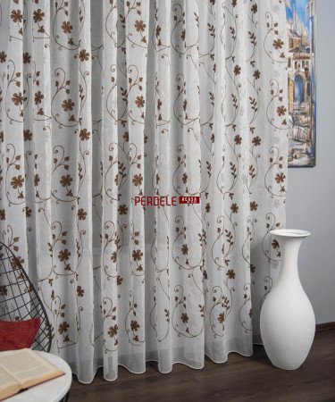 Perdea in alb,maro Perdea in alb,maro