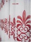 Perdea in brodat alb ,rosu