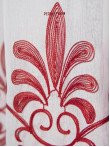 Perdea in brodat alb ,rosu