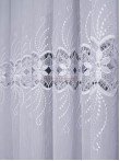 Perdea in brodat, alb, broderie macrame
