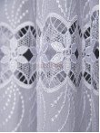 Perdea in brodat, alb, broderie macrame
