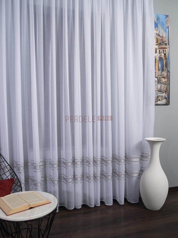 Perdea in cristal, alb/gri Perdea in cristal, alb/gri