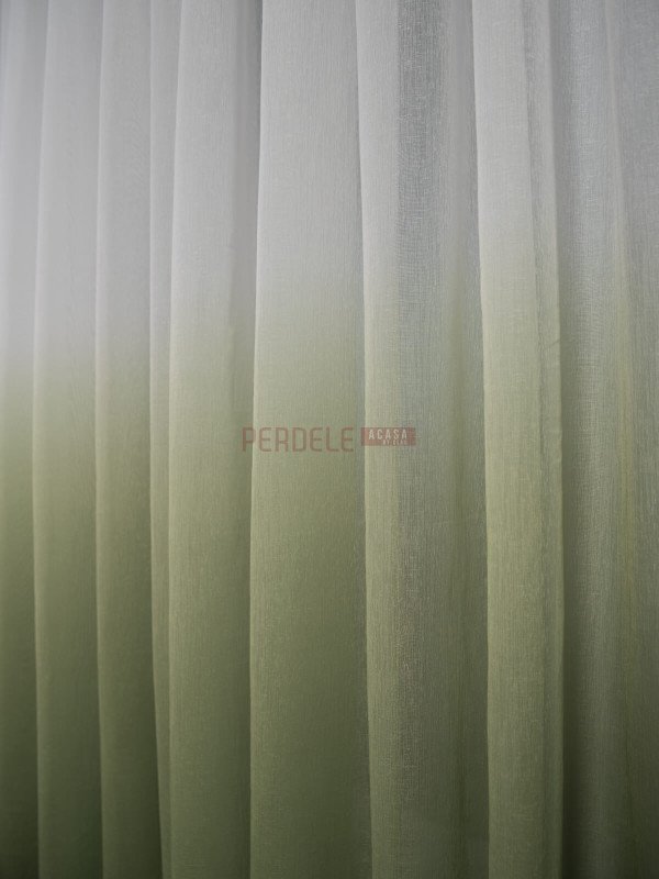 Perdea in degrade alb/verde