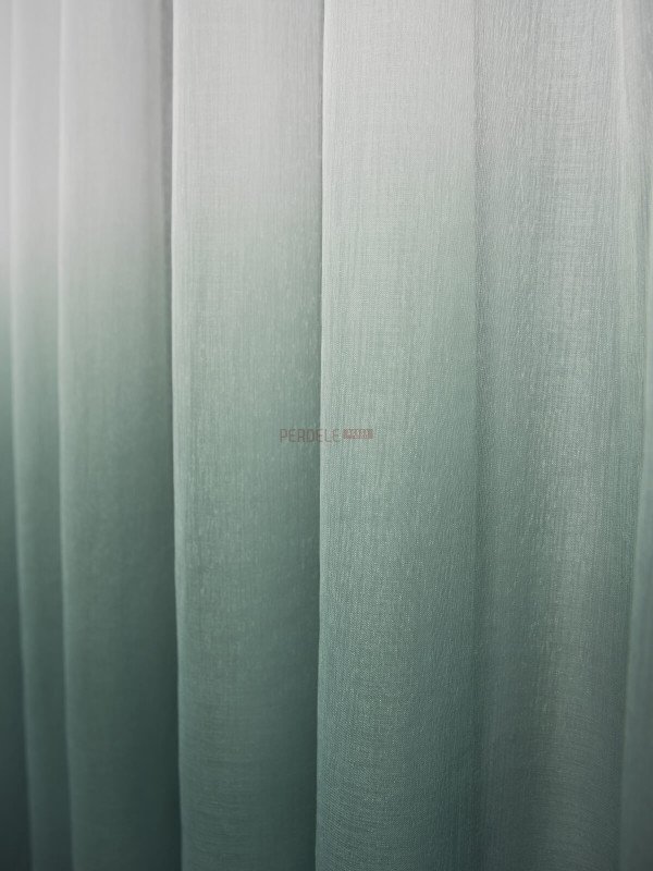 Perdea in, degrade alb/verde