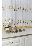 Perdea bucatarie, scurta model floarea soarelui