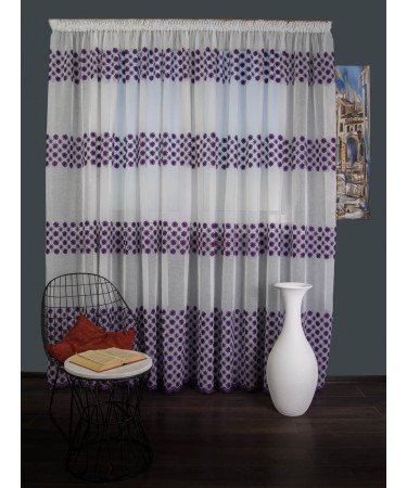 Perdea model flori mov