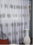 Perdea model flori verde